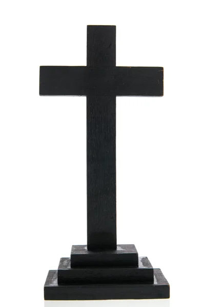 Eenvoudige zwarte kruis — Stockfoto