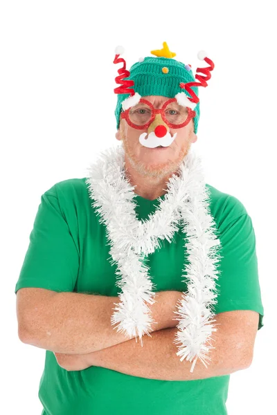 Funny dressed for Christmas — Stock Photo, Image