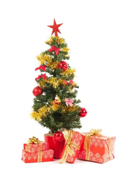 Christmas tree and presents — Stock Photo, Image