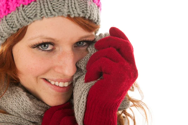 Mujer retrato invierno moda — Foto de Stock