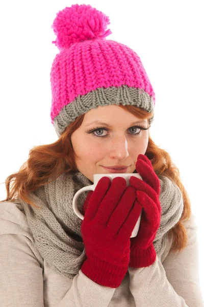 Žena portrét zimní móda — Stock fotografie