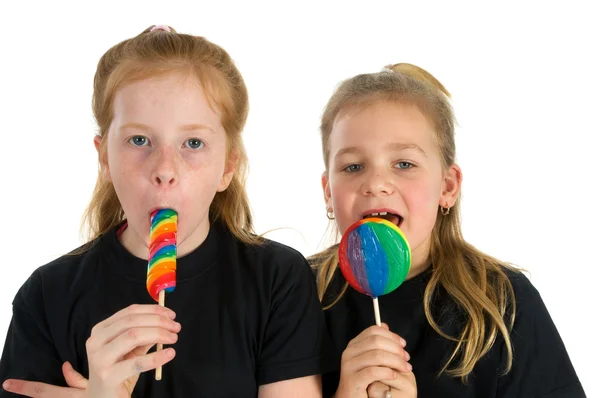 Meisjes met lolly — Stockfoto