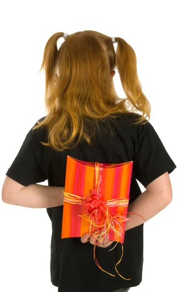 Hiding a present — Stock Photo, Image
