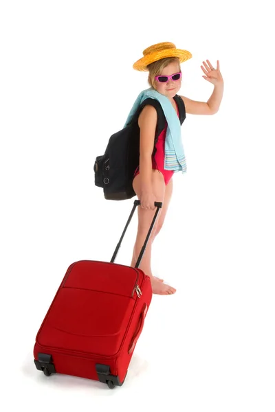 Bambina in vacanza — Foto Stock