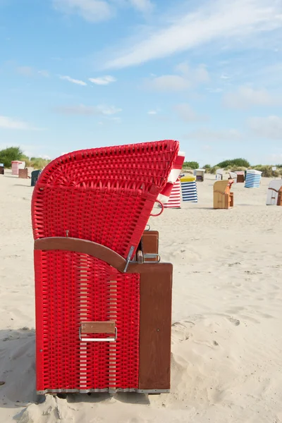 Typowe krzesła na wyspie borkum — Zdjęcie stockowe