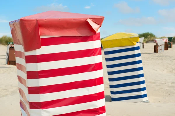 Typical chairs on island Borkum — Stock Photo, Image