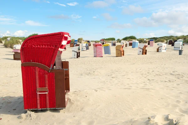 Chaises typiques sur l'île de Borkum — Photo