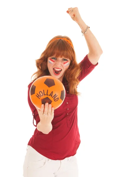 Dutch soccer fan — Stock Photo, Image