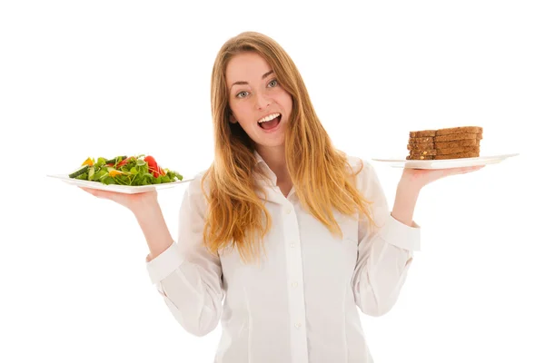 Mulher com dieta — Fotografia de Stock