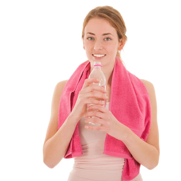 Deporte mujer agua potable — Foto de Stock