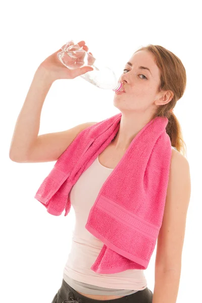 Deporte mujer agua potable —  Fotos de Stock