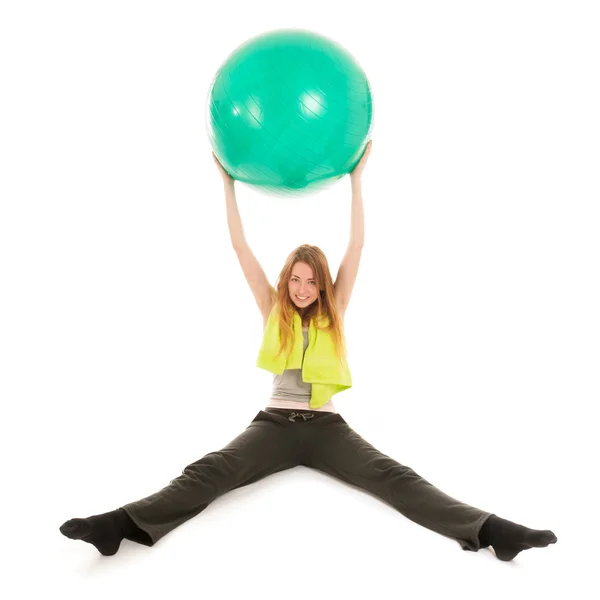 Mujer del deporte con pelota — Foto de Stock