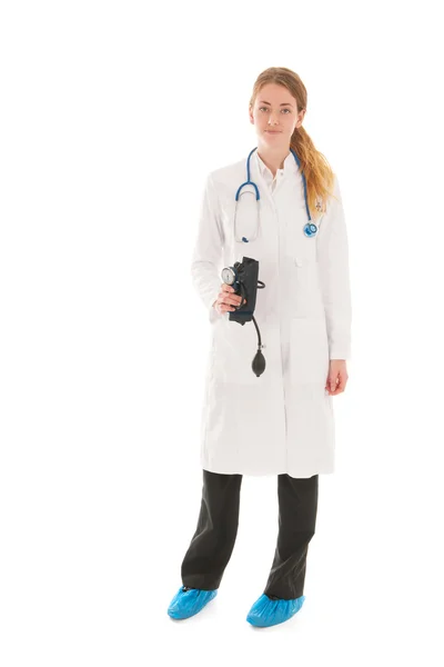 Femme médecin avec stéthoscope — Photo