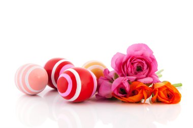 renkli buket ezmesi ve Paskalya yumurtaları