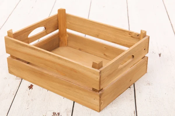 Порожній дерев'яний ящик для заповнення — стокове фото