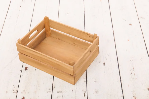 Caixa de madeira vazia para preencher — Fotografia de Stock