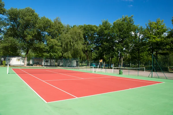 Outdoor tennisbaan — Stockfoto