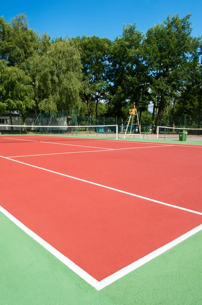 Outdoor tennis court Stock Photo