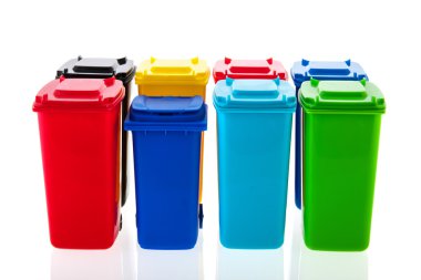 Beyaz arka plan üzerinde izole konteyner rulo