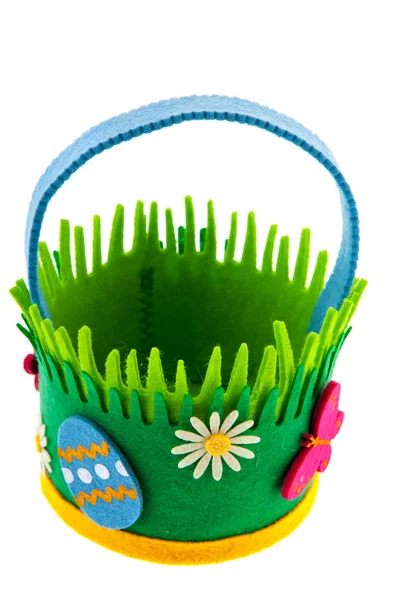 Felting basket for easter eggs — Stock Photo, Image