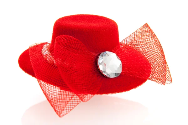 Cappello donna rosso — Foto Stock