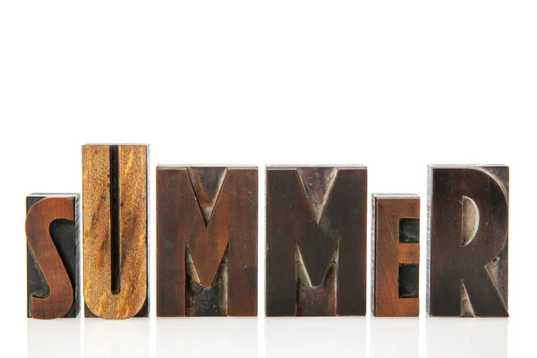 Summer in vintage text — Stock Photo, Image