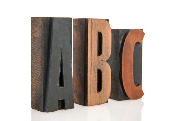 ABC i tryckta bokstäver — Stockfoto