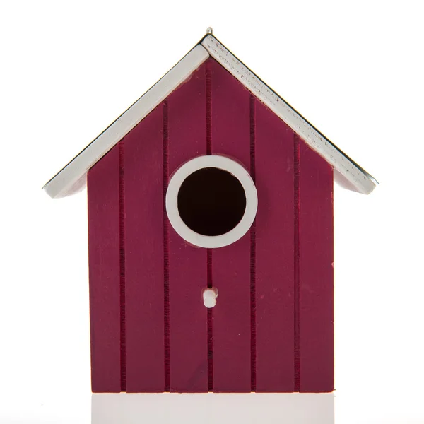 Purple bird house — Stock Photo, Image