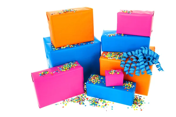 Gifts in many colors — Stock Photo, Image