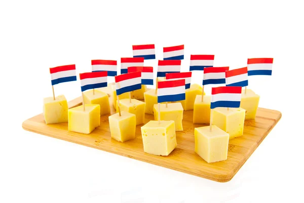 Dutch cheese cubes — Stock Photo, Image