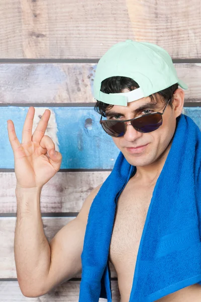 Man at the beach — Stock Photo, Image