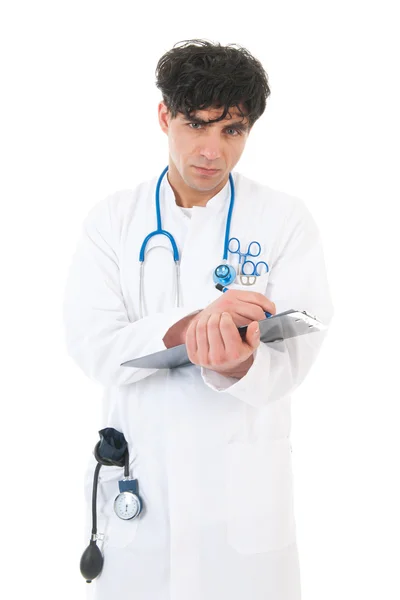 Male doctor with clipboard Stock Picture