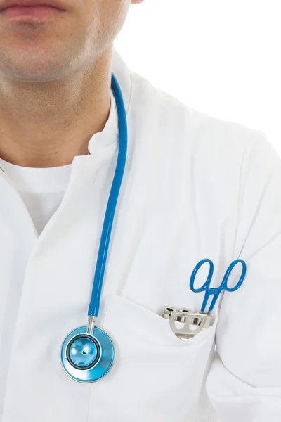 Detail doctor with stethoscope — Stock Photo, Image