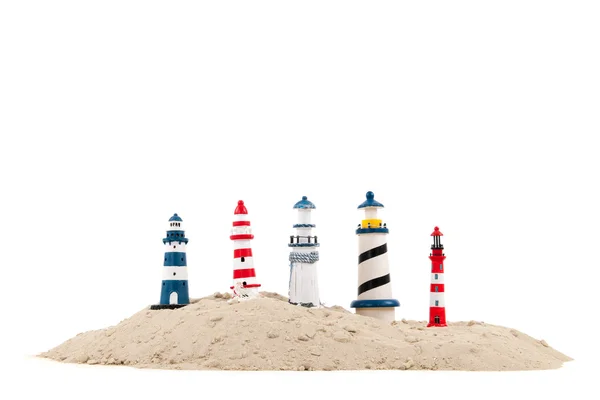 Lighthouses at the beach — Stock Photo, Image