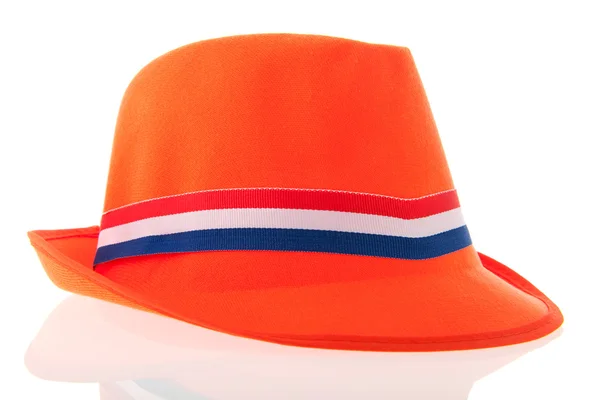 Nederländska orange hatt — Stockfoto