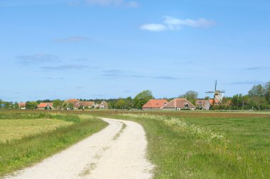 Windmill at Dutch island Terschelling clipart