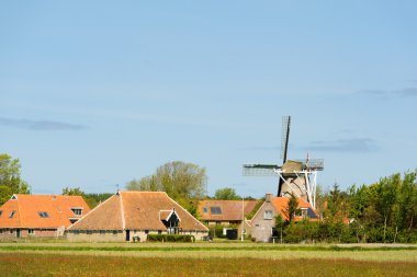 Dutch village at Terschelling clipart