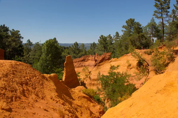 Landscape with ochre in France — Stock Photo, Image