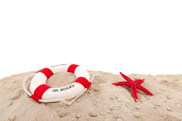 Rettungsboje am Strand — Stockfoto