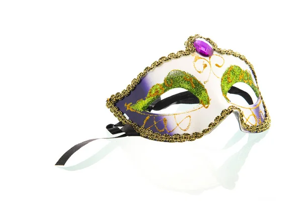 Venetiansk Karneval Mask Isolerad Över Vit Bakgrund — Stockfoto