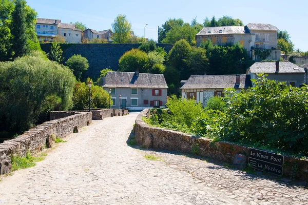 Alte Brücke Fluss Vezere Frankreich — Stockfoto