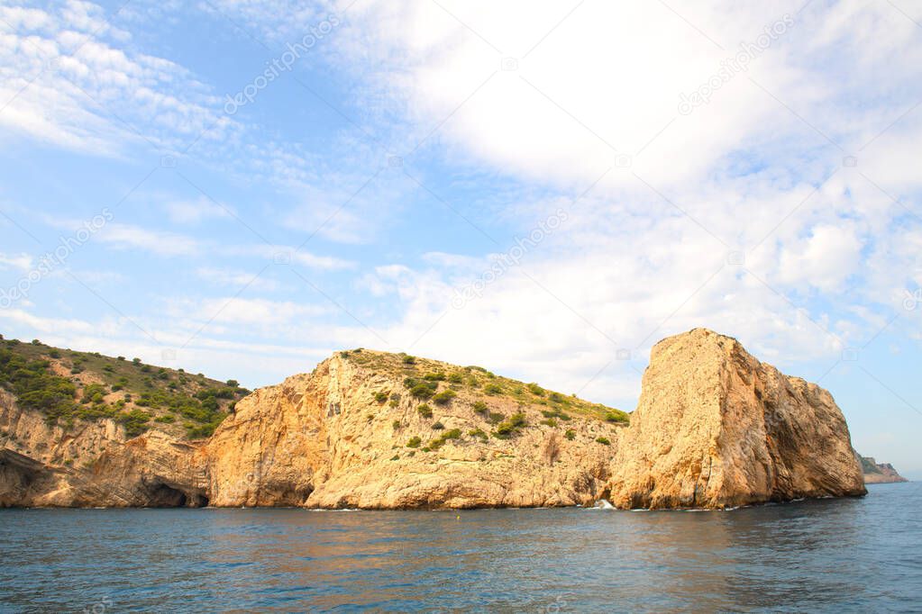 Rocks at the coast Costa Brava Spain