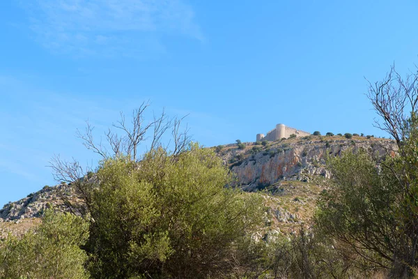 Paisagem Com Castell Montgri Topo — Fotografia de Stock