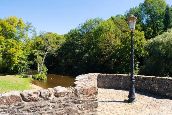 Oude Brug Bij Rivier Vezere Frankrijk — Stockfoto