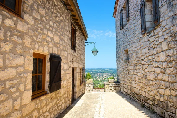 Turistická Vesnice Pujols Francouzském Lot Garonne — Stock fotografie