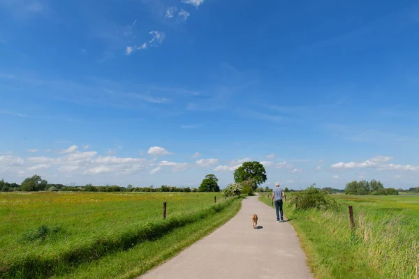 風景オランダ語の川Ijssel — ストック写真