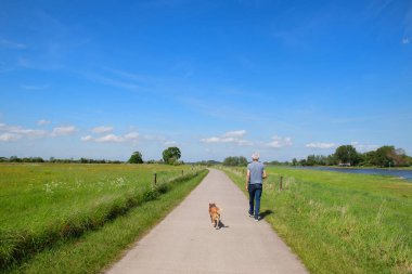 Hollanda Nehri 'nin manzarası IJssel 