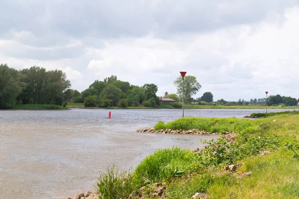 Landscape Dutch River Ijssel — Stock Photo, Image