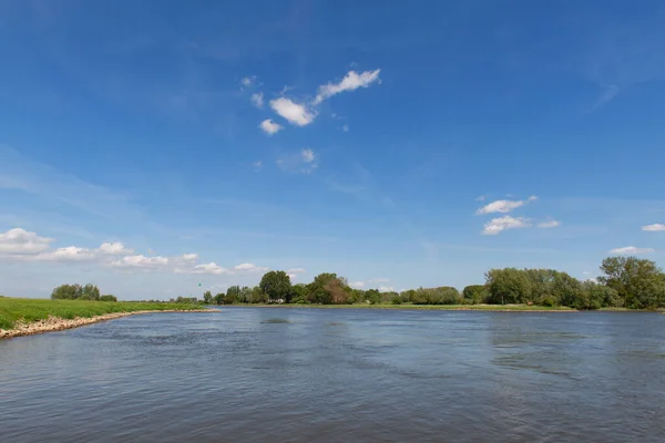 Landscape Dutch River Ijssel — Foto Stock