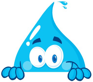 bir işaret üzerine su damlası